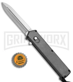 Elemental Reactor Sim. Carbon Fiber OTF Automatic Knife - Satin Plain -Featured Knife Shop Elemental Reactor Sim CF OTF Satin TT7 SATIN BP 20198 jr bottlecap large