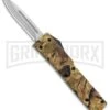Firecracker Mini Tan Foliage Camo D/A OTF Automatic Knife - BB Plain
