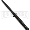 Frank B. 11" Ebony Italian Stiletto Automatic Knife - Black Bayonet