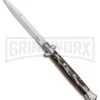 Frank B. 11" Italian Stiletto Sim Dark Horn Automatic Knife - Bayonet