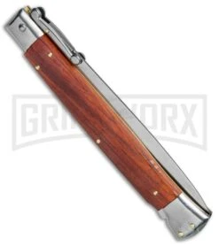 Frank B. 11" Cocobolo Italian Stiletto Swinguard Automatic Knife - Dagger -Featured Knife Shop Frank B 11in Stiletto Swinguard Cocobolo Dagger BHQ 77547 jr side large