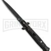 Frank B. 9" Italian Tactical Stiletto Black Automatic Knife - Flat Black -Featured Knife Shop Frank B 9in Italian Stiletto Auto Black Black Flat GX 32763 jr large