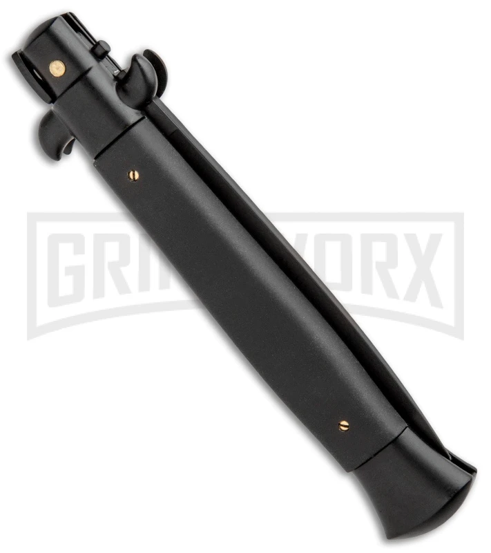 Frank B. 9" Italian Tactical Stiletto Black Automatic Knife - Flat Black 5 Frank B. 9" Italian Tactical Stiletto Black Automatic Knife - Flat Black - Image 3