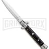 Frank B 9" Italian Stiletto Black Automatic Knife - Bayonet