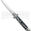 Frank B 9" Italian Stiletto Sim Dark Horn Automatic Knife - Dagger