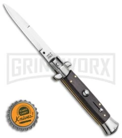 Frank B. 7.5" Italian Stiletto Palisander Wood Automatic Knife - Polish Bayonet 9 Frank B. 7.5" Italian Stiletto Palisander Wood Automatic Knife - Polish Bayonet -Featured Knife Shop Frank B. 8 Italian Stiletto Palisander Wood Automatic Knife Polish Bayonet BHQ 118535 LS Bottlecap large