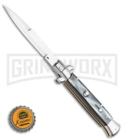 Frank B. 9" Italian Stiletto Sim Dark Horn Automatic Knife - Bayonet 9 Frank B. 9" Italian Stiletto Sim Dark Horn Automatic Knife - Bayonet -Featured Knife Shop Frank B. 9 Italian Stiletto Sim Dark Horn Automatic Knife Bayonet GX 3006 LS Bottlecap large