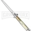 Frank B. 11" Blonde Horn Stiletto Automatic Knife (Bayo)