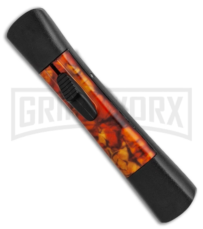 AKC Concord Autumn Camo OTF Flat Grind Automatic Knife - Black Plain 4 AKC Concord Autumn Camo OTF Flat Grind Automatic Knife - Black Plain - Image 2