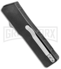 Lightning Black D/A OTF Automatic Knife - Satin Dagger Serr 8 Lightning Black D/A OTF Automatic Knife - Satin Dagger Serr -Featured Knife Shop Lightning Black DA OTF Auto Satin Dagger Serr GX 16892 jr side large