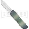 Lightning Camo D/A OTF Automatic Knife - Tanto Satin