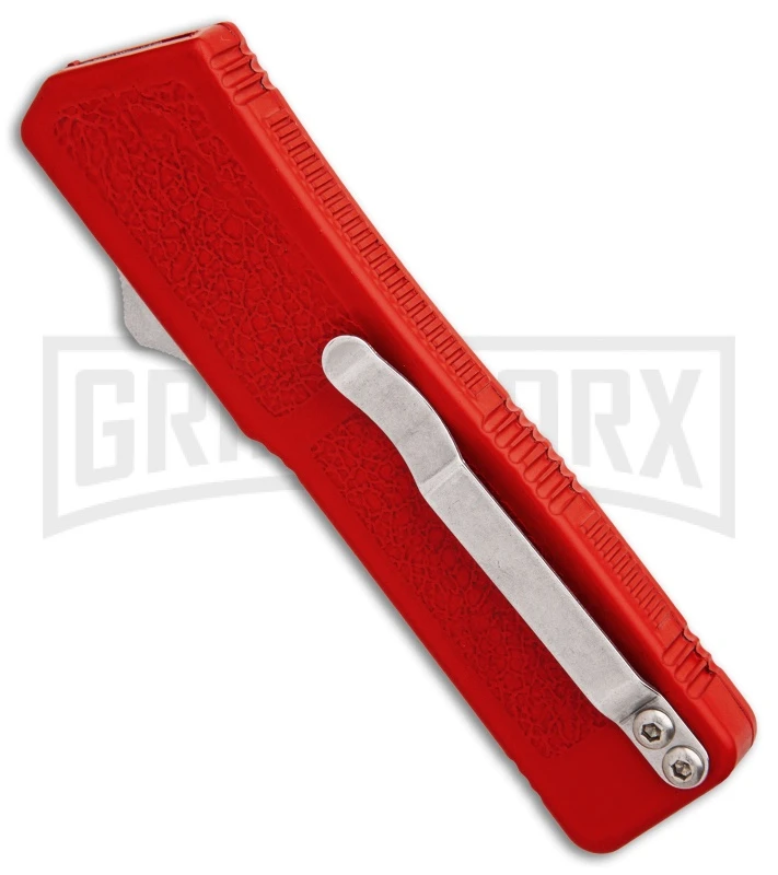 Lightning Red D/A OTF Automatic Knife - Dagger Two-Tone Plain 4TH18 4 Lightning Red D/A OTF Automatic Knife - Dagger Two-Tone Plain 4TH18 - Image 2