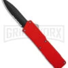 Lightning D/A Red Aluminum OTF Automatic Knife - Dagger Black Serrated 1 Lightning D/A Red Aluminum OTF Automatic Knife - Dagger Black Serrated -Featured Knife Shop Lightning DA Red Aluminum OTF Automatic Knife Dagger Black Serr GX 18694 td large