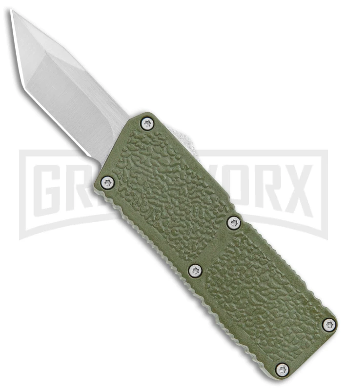 Lightning Fireball OD Green D/A OTF Automatic Knife - Tanto Satin Plain 3 Lightning Fireball OD Green D/A OTF Automatic Knife - Tanto Satin Plain