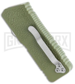 Lightning Fireball OD Green D/A OTF Automatic Knife - Tanto Satin Plain 8 Lightning Fireball OD Green D/A OTF Automatic Knife - Tanto Satin Plain -Featured Knife Shop Lightning Fireball OD Green DA OTF Auto Satin Tanto GX 37450 jr side large