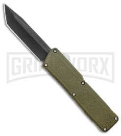 Lightning OD Green D/A OTF Automatic Knife - Tanto Black
