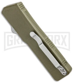 Lightning OD Green D/A OTF Automatic Knife - Tanto Black 8 Lightning OD Green D/A OTF Automatic Knife - Tanto Black -Featured Knife Shop Lightning OD Green DA OTF Auto Tanto Black Serr GX 39051 jr side large