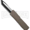Lightning OD Green D/A OTF Automatic Knife - Tanto Two Tone Serr