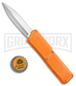 Lightning Orange D/A OTF Automatic Knife - Dagger Satin Plain 9 Lightning Orange D/A OTF Automatic Knife - Dagger Satin Plain -Featured Knife Shop Lightning Orange DA OTF Dagger Satin Plain BP 22815 bottlecap large