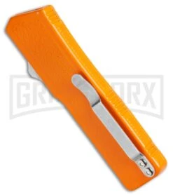 Lightning Orange D/A OTF Automatic Knife - Satin Serr 8 Lightning Orange D/A OTF Automatic Knife - Satin Serr -Featured Knife Shop Lightning Orange DA OTF Satin Serr BP 22656 jr side large