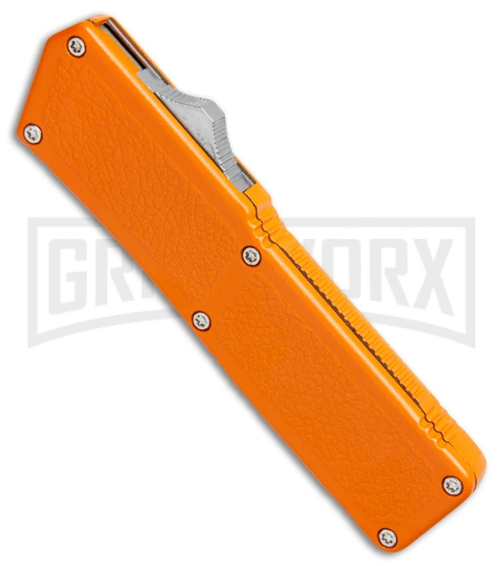 Lightning Orange D/A OTF Automatic Knife - Satin Serr 4 Lightning Orange D/A OTF Automatic Knife - Satin Serr - Image 2