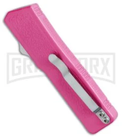 Lightning Pink D/A OTF Automatic Knife - Satin Plain 8 Lightning Pink D/A OTF Automatic Knife - Satin Plain -Featured Knife Shop Lightning Pink DA OTF Satin Plain BP 22651 jr side large