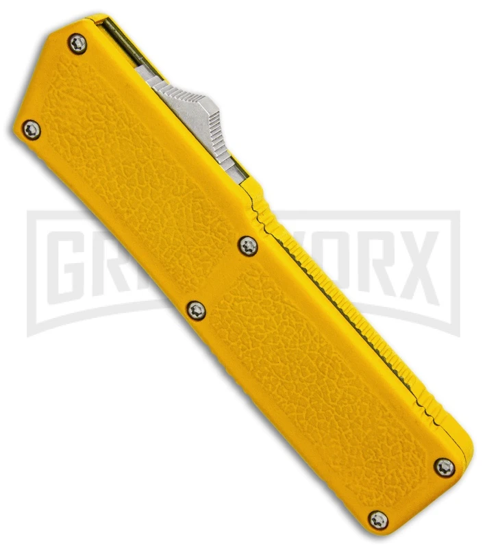 Lightning Yellow D/A OTF Automatic Knife - Two-Tone Serr 5 Lightning Yellow D/A OTF Automatic Knife - Two-Tone Serr - Image 3
