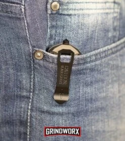 Smith & Wesson Spring Assisted Finger Actuator Spear Point OTF Knife - Black -Featured Knife Shop MP OTF Spring Assisted Spear Point Knife Gray Black BHQ 80731 kp in pocket web large 3