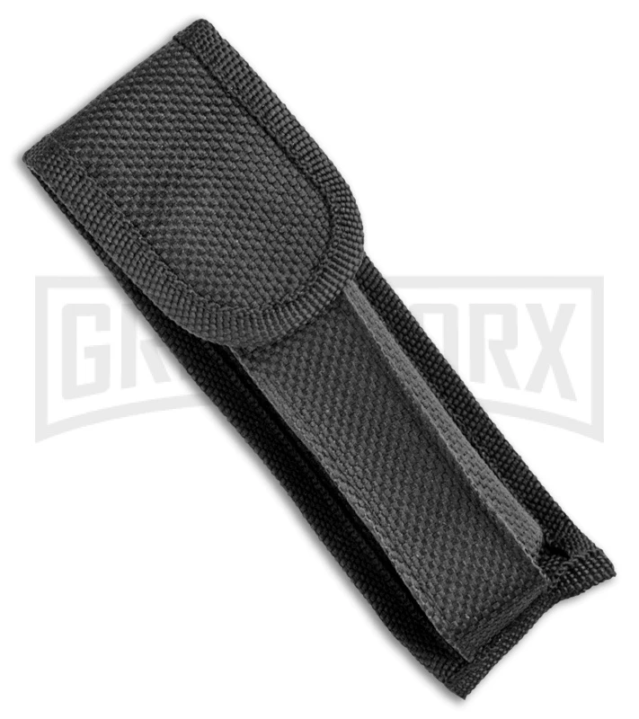 Mago 9" White Marble Italian Stiletto OTF Auto Knife Black Bolsters (Satin Dag) 6 Mago 9" White Marble Italian Stiletto OTF Auto Knife Black Bolsters (Satin Dag) - Image 4