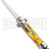 Mago 4.75" Mini Stiletto OTF Automatic Knife - Yellow Marble