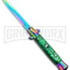 Milano 9" Italian Stiletto Green Swirl Automatic Knife - Bayonet Spectrum 2 Milano 9" Italian Stiletto Green Swirl Automatic Knife - Bayonet Spectrum -Featured Knife Shop Milano 9in Italian Stiletto Green Swirl Auto Bayo Spectrum GSE019RBMGRN GX 33525 jr large