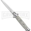 Milano 9" White Acrylic Bayonet (4" Satin) 2 Milano 9" White Acrylic Bayonet (4" Satin) -Featured Knife Shop Milano 9in White Acrylic Bayonet Satin GX 37522 jr large