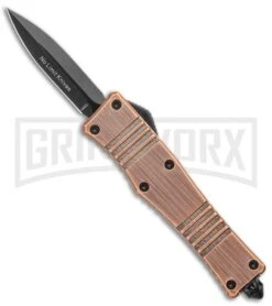 No Limit Knives Cali-Legal OTF Automatic Knife Bronze - Dagger Black