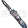 Rumble Black D/A OTF Automatic Knife Dagger Wolf Graphic - Two Tone Plain Serr 1 Rumble Black D/A OTF Automatic Knife Dagger Wolf Graphic - Two Tone Plain Serr -Featured Knife Shop Rumble Black DA OTF Auto Dagger Wolf Graphic TT Plain Serr GX 36384 jr large