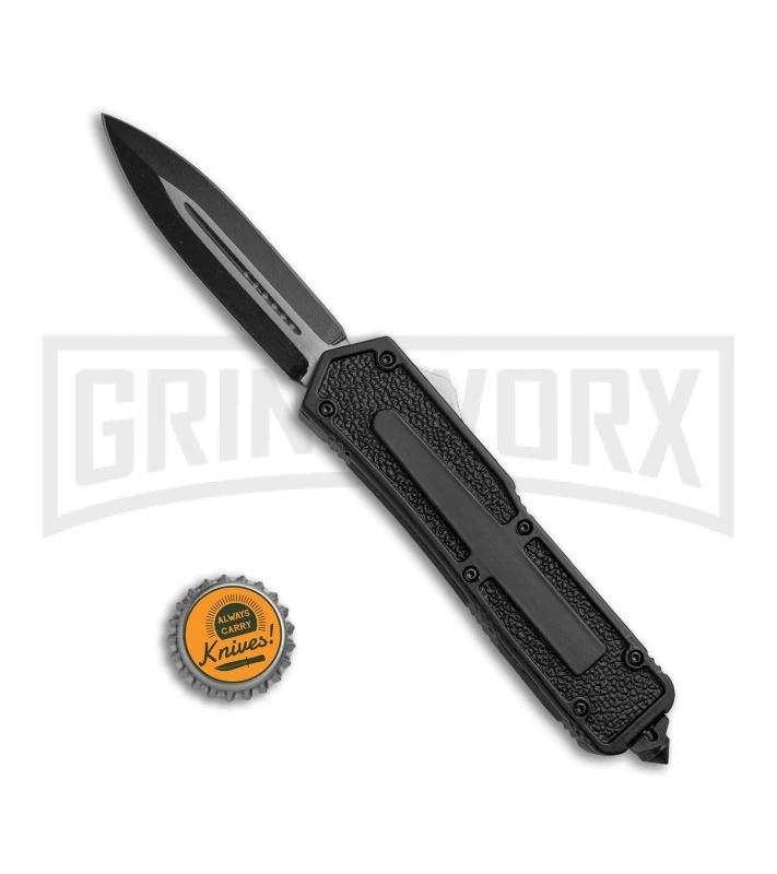 Rumble Heavy Duty Dagger Black OTF Automatic Knife - Two Tone Plain 7 Rumble Heavy Duty Dagger Black OTF Automatic Knife - Two Tone Plain - Image 5