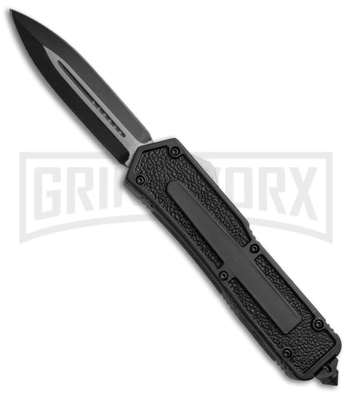 Rumble Heavy Duty Dagger Black OTF Automatic Knife - Two Tone Plain 3 Rumble Heavy Duty Dagger Black OTF Automatic Knife - Two Tone Plain