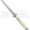 SKM 13" Italian Stiletto Sim Ivory Automatic Knife - Bayonet