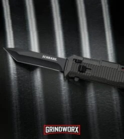 Schrade SCHOTF8TB Viper OTF Black Aluminum Assisted Knife - Tanto Black Plain 9 Schrade SCHOTF8TB Viper OTF Black Aluminum Assisted Knife - Tanto Black Plain -Featured Knife Shop Schrade Viper Tanto OTF Black Black SCHOTF8TB BHQ 27950 jr lifestyle large