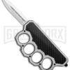 What The Knuck Knuckle Dagger D/A OTF Automatic Carbon Fiber - Dagger Satin -Featured Knife Shop What the Knuck Knuckles Dagger DA Auto CF Dagger Satin GX 33675 jr large