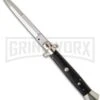 A.G.A. Campolin 15" Italian Stiletto Dark Horn Automatic Knife - Bayonet