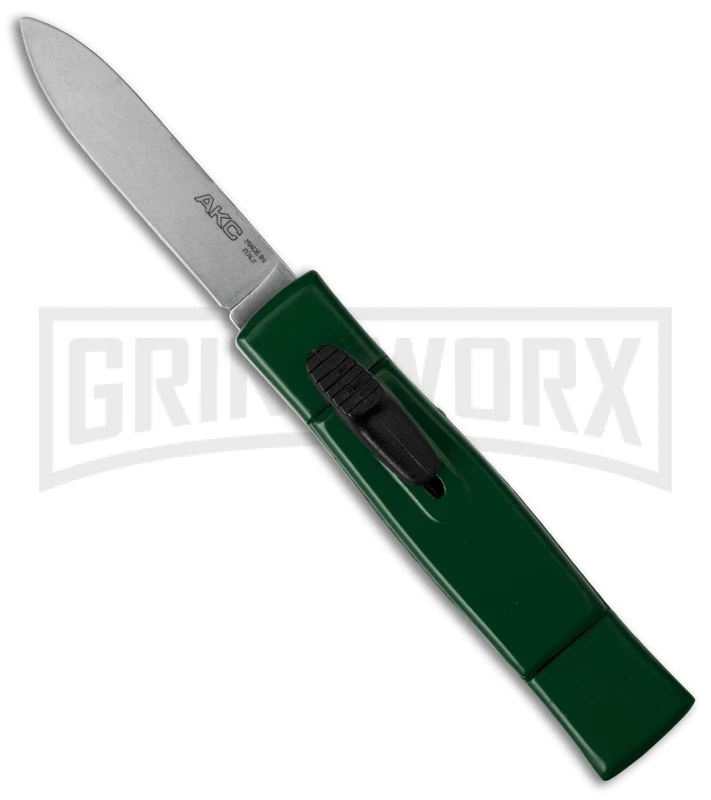 AKC Minion Concord Dark Green OTF Automatic Knife - Satin Plain 3 AKC Minion Concord Dark Green OTF Automatic Knife - Satin Plain