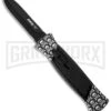 AKC 777 Blackfinger Jolly Roger OTF Automatic Knife - Black Dagger Plain 1 AKC 777 Blackfinger Jolly Roger OTF Automatic Knife - Black Dagger Plain -Featured Knife Shop akc 777 jolly roger black dagger cm large
