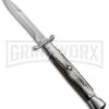 AKC 9" Italian Stiletto Swinguard Brazilian Horn Automatic Knife - Bayonet