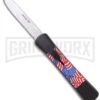 AKC Concord American Flag OTF Automatic Knife - Dagger Satin Plain -Featured Knife Shop akc concord american flag large