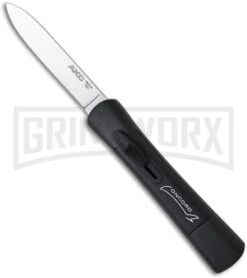 AKC Concord Black OTF Automatic Knife - Flat Grind Satin Plain