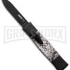AKC Minion Concord Snake Skin OTF Automatic Knife - Flat Grind Black Plain 1 AKC Minion Concord Snake Skin OTF Automatic Knife - Flat Grind Black Plain -Featured Knife Shop akc mini concord black snake large