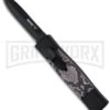 AKC Minion Concord Gray Snake OTF Automatic Knife - Dagger Black Plain