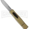 AKC Minion Concord Desert Tan OTF Automatic Knife - Satin Plain -Featured Knife Shop akc minion otf desert tan satin cm large