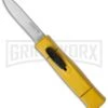 AKC Minion Concord Yellow OTF Automatic Knife - Satin Plain 2 AKC Minion Concord Yellow OTF Automatic Knife - Satin Plain -Featured Knife Shop akc minion satin flat yellow BHQ 36365 dl large