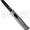 AKC 077 Gray OTF Automatic Knife - Black Flat 1 AKC 077 Gray OTF Automatic Knife - Black Flat -Featured Knife Shop akc otf 077 black flat grey dl large